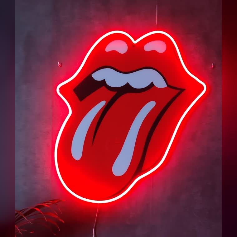 Logo de musica en resina y neon LED