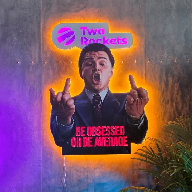 Cuadro con lema para una empresa en neon LED