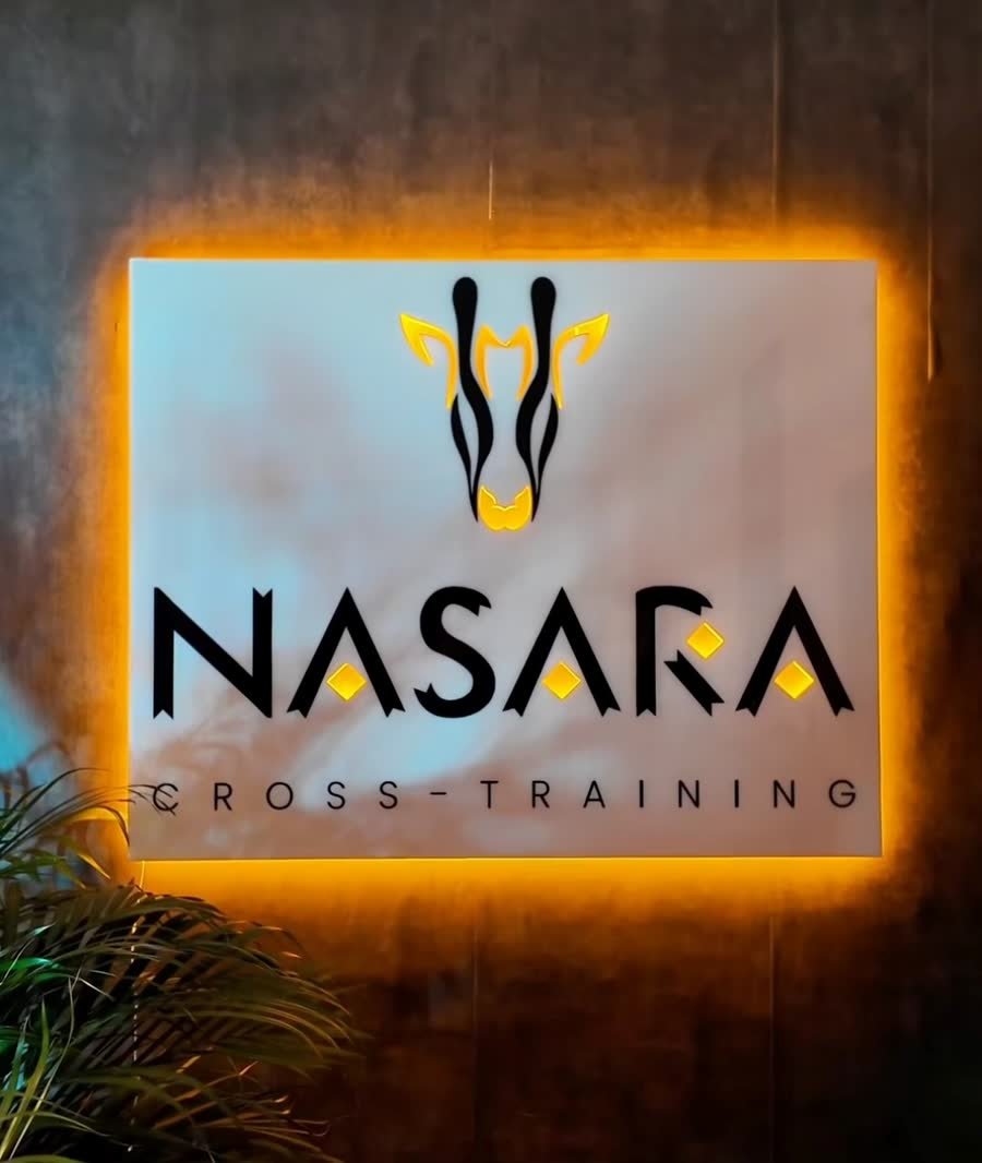 Rótulo de neón LED del box de entrenamiento Nasara Cross-Training