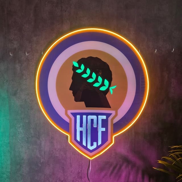 Escudo clásico de club de fútbol en resina epoxi y neón LED