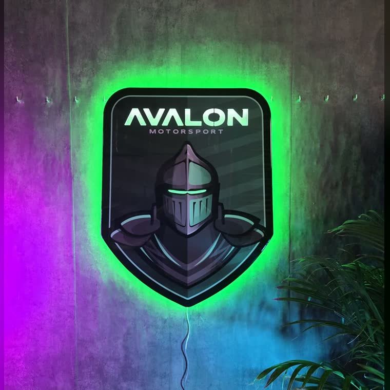 Logo de neón LED de Avalon Motorsport
