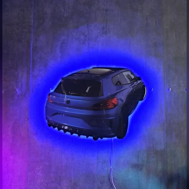 Cuadro silueta de un coche